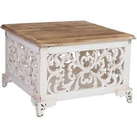 Mesa Auxiliar De Madera Acabado Envejecido