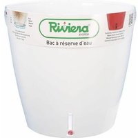 Maceta Autorriego Riviera Blanca Circular - Ø 36 X 33 cm