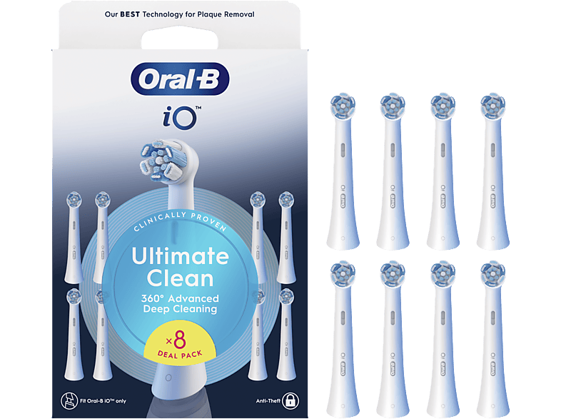 Recambios para Cepillo Dental Oral-B iO Ultimate Clean - Pack de 8