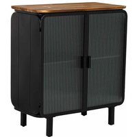 Vitrina De Metal, Madera Y Vidrio 2 Puertas 72x37x81h