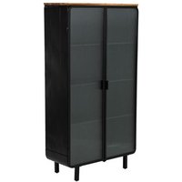 Vitrina Metálica y de Madera con 2 Puertas