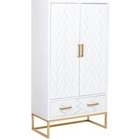Armario 2 Puertas Madera y Metal 80x40x150cm