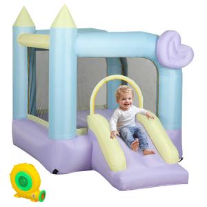 Castillo Hinchable con Tobogán Doble y Área de Salto