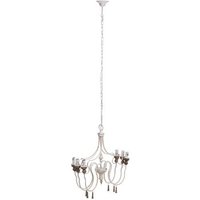 Lámpara de Techo Madera Metal Envejecido 68x60x64h Cm
