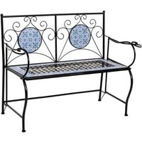 Banco de mosaico y forja 110x50x88cm