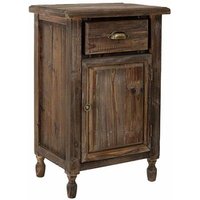 Mesita De Madera Con 1 Puerta y 1 Cajón