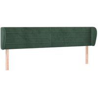Panel de Cabecera de Terciopelo Verde Oscuro 163x23x78/88 Cm Panel de Cabecera de Terciopelo Verde Oscuro 163x23x78/88 Cm