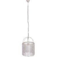Lámpara De Techo Metálica Y De Madera 38x38x61cm