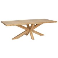 Mesa de Comedor de Madera de Acacia 240x100x77cm