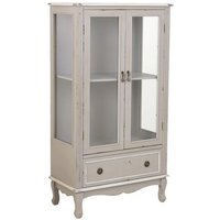 Vitrina de madera con 1 cajón y 2 puertas Vitrina de madera con 1 cajón y 2 puertas