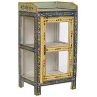 Vitrina Artesanal de Madera con Cristal