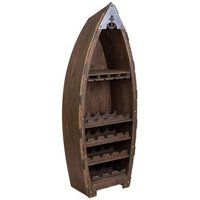 Estantería Botellero De Madera Y Metal 61x31x154h Cm