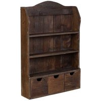 Estantería de madera con 3 cajones y 2 baldas