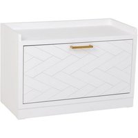 Banqueta Zapatero De Madera Y Metal 80x38x53h Cm