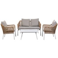Conjunto de Mesa, Sofá y 2 Sillones