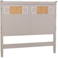 Cabezal de Cama de Madera Gris