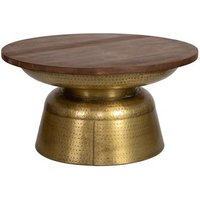 Mesa de Centro de Madera y Metal Natural