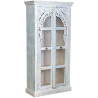 Vitrina Artesanal de Madera 91x40x180h Cm