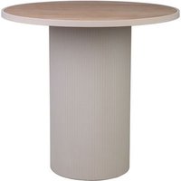 Mesa auxiliar de metal y madera
