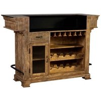 Barra de Bar de Madera Natural 152x61x107