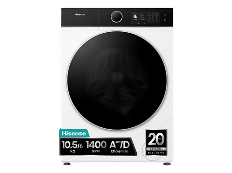 Lavadora Secadora Hisense WD5I1045BWQ 10.5/6 Kg