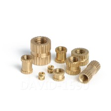 Tuercas de latón métrico roscado inserto cilíndrico M3-M5 Tuercas de latón métrico roscado inserto cilíndrico M3-M5