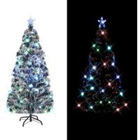 Árbol de Navidad Artificial con Soporte y LED Fibra Óptica 150 cm - CFW495291
