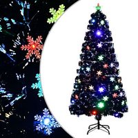 Árbol De Navidad Copos De Nieve Led Fibra Óptica