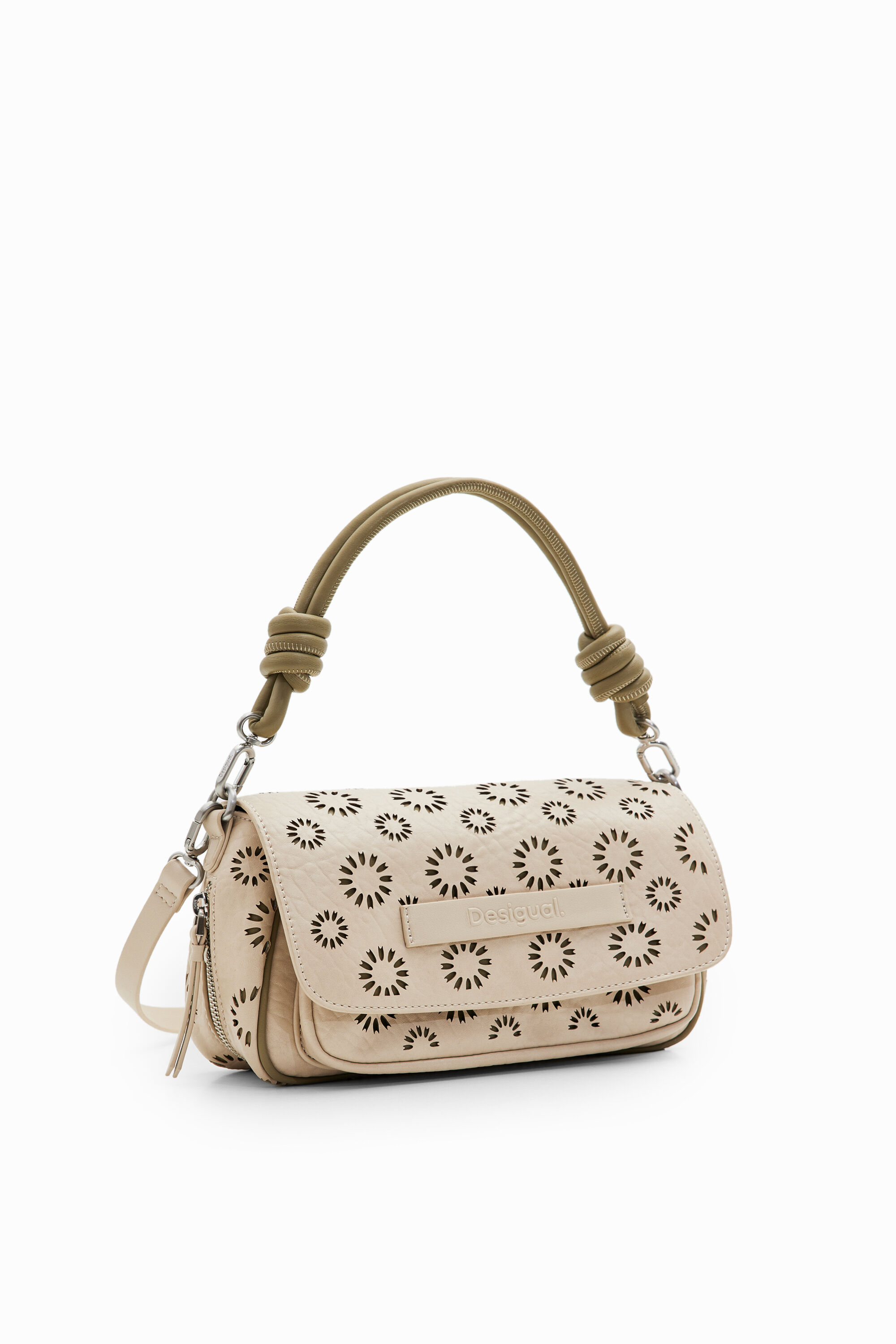 Bolso bandolera Desigual M troquelado flores