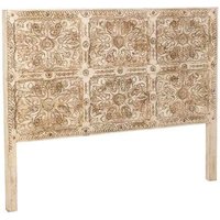 Cabezal De Madera Artesanal Blanco