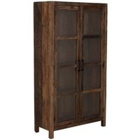 Vitrina De Madera Artesanal De 2 Puertas 100x40x180h Cm