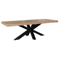 Mesa de comedor de madera y hierro 240x100x76 cm
