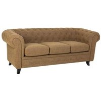 Sofá de Tela Beige 199x82x76h Cm