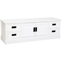 Mueble Bajo Madera 2 Puertas 4 Cajones 154x45x51.5 cm