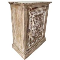 Mesita De Madera Acabado Artesanal 62x27x86h Cm