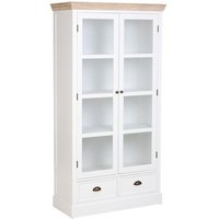 Vitrina Blanca 2 Puertas 2 Cajones 94x41x180.5cm