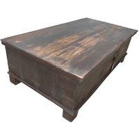 Mesa de Centro de Madera Acabado Artesanal 140x74x43h Cm