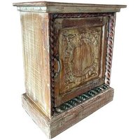 Mesita De Madera Acabado Artesanal 52x30x56