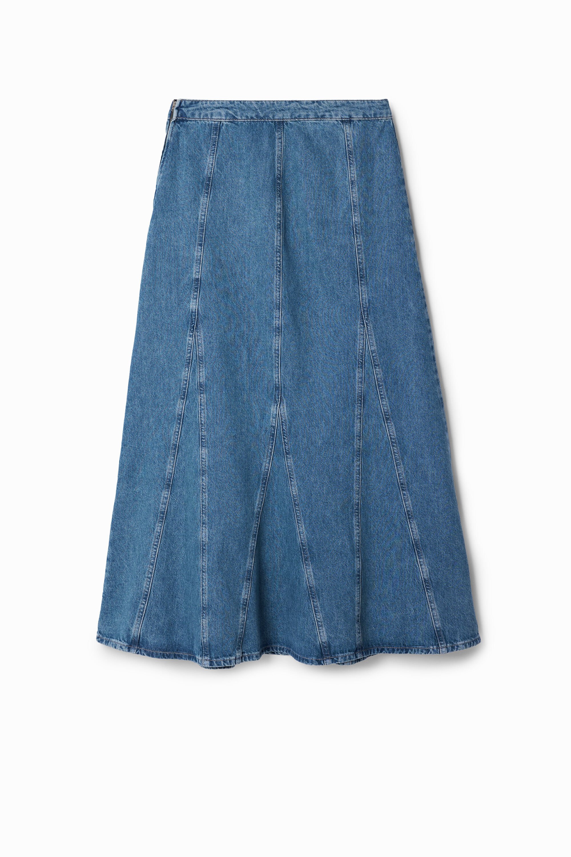 Desigual Falda Larga Denim
