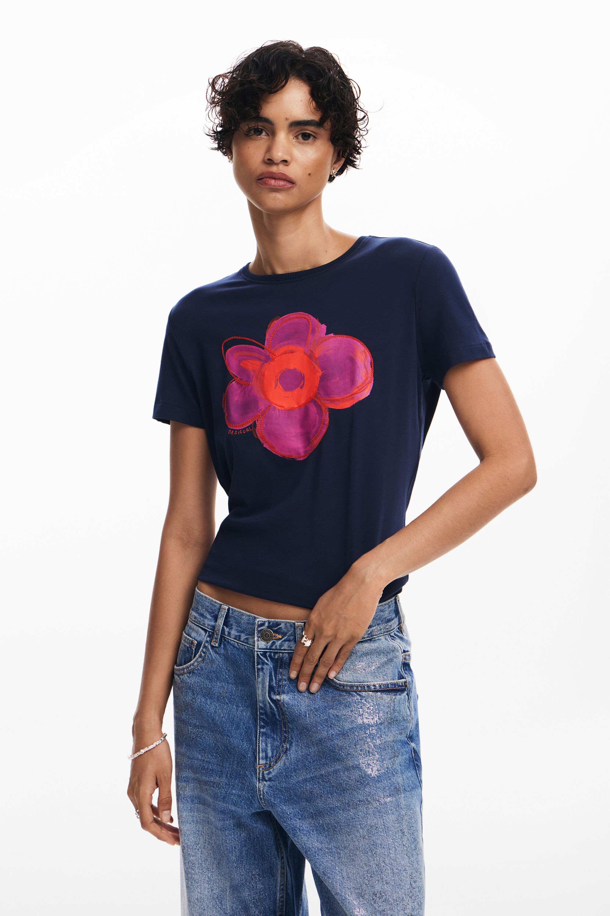 Desigual Camiseta estampado flor fehombre