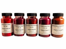 Pigmento de Polvo Rojo Quinacridona (5 envases x 4 fl.oz)