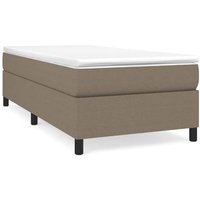 Estructura de Cama Box Spring Tela Gris Taupe 90x200 Cm