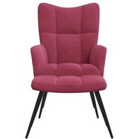 Silla De Relajación Con Reposapiés De Terciopelo