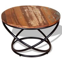 Mesa de Centro de Madera Maciza Reciclada 60x60x40 cm