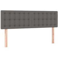 Cabecero Cama Cuero Sintético Gris