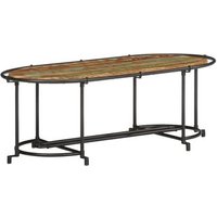 Mesa Auxiliar De Centro Madera Maciza Reciclada 110x55x40 Cm Cfw890656