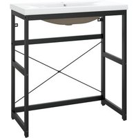 Mueble de Lavabo Hierro Negro CFW841966