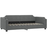 Sofá Cama Individual Tela Gris Oscuro 80x200 Cm