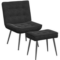 Sillón de Relax con Reposapiés de Terciopelo