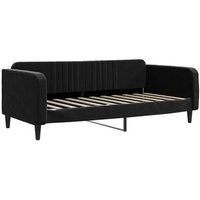 Sofá Cama Sin Colchón Terciopelo Negro 90x190 Cm